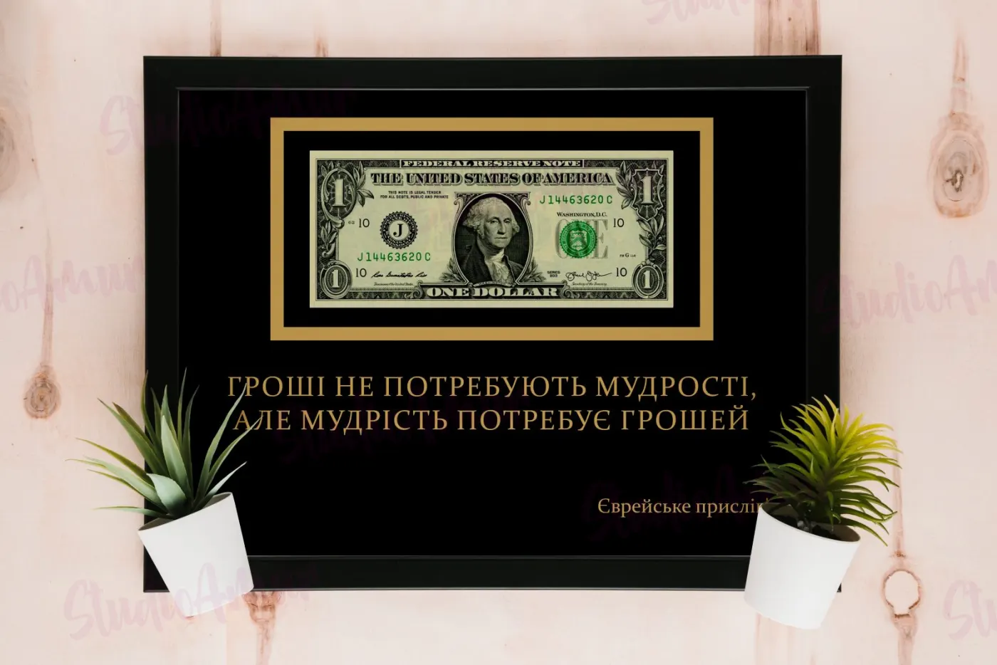 Долар в рамці / постер