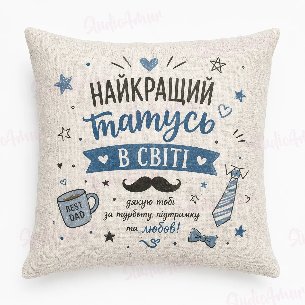 подушка лляна 40х40см